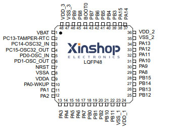PINOUT STM32F103xx performance line LQFP48 pinout-xinshop